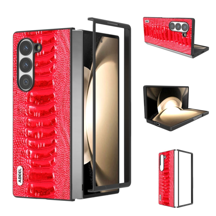 ABEEL Genuine Leather Weilai Series Phone Case, For Samsung Galaxy Z Flip6 / Flip7 FE, For Samsung Galaxy Z Fold6, For Samsung Galaxy Z Fold5, For Samsung Galaxy Z Flip5