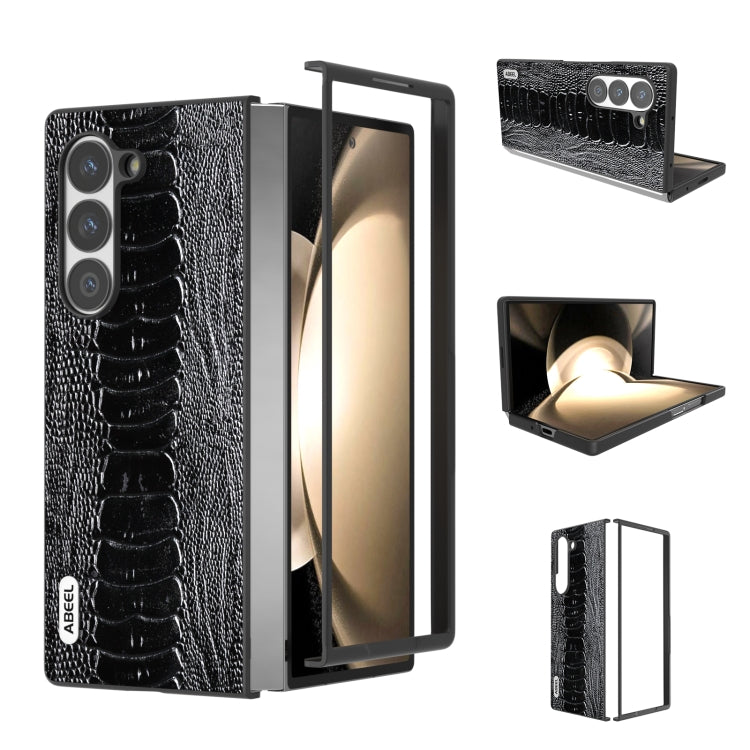 ABEEL Genuine Leather Weilai Series Phone Case, For Samsung Galaxy Z Flip6 / Flip7 FE, For Samsung Galaxy Z Fold6, For Samsung Galaxy Z Fold5, For Samsung Galaxy Z Flip5