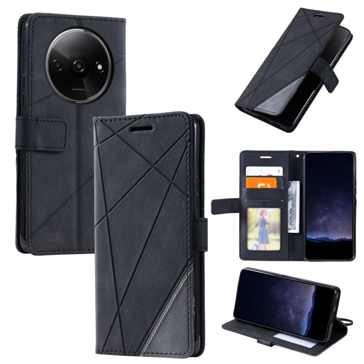 Skin Feel Splicing Leather Phone Case