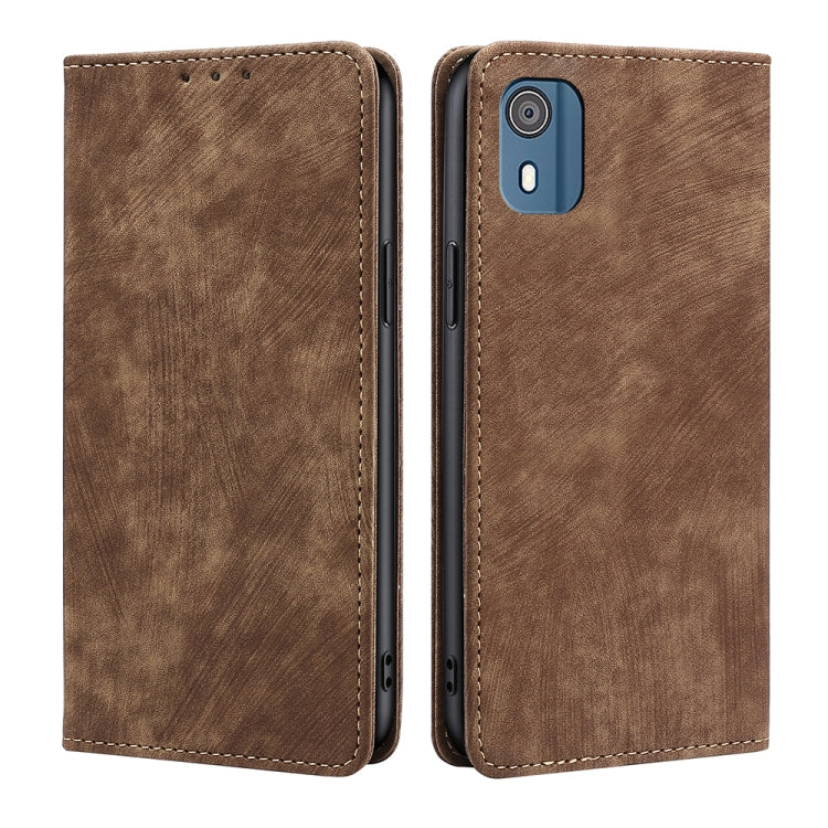 RFID Anti-theft Brush Magnetic Leather Phone Case