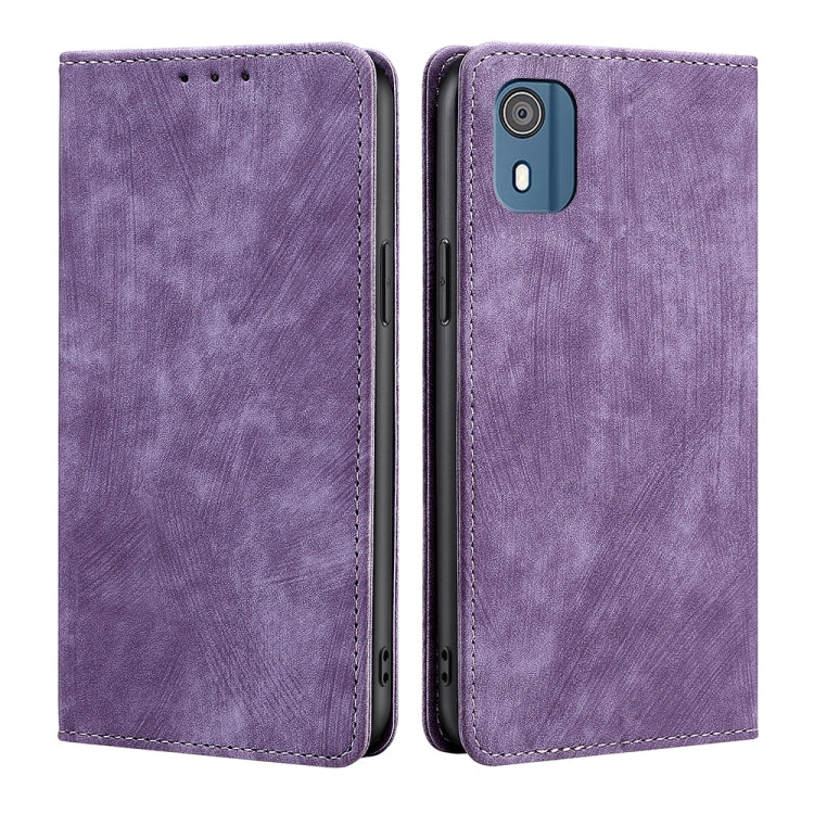 RFID Anti-theft Brush Magnetic Leather Phone Case