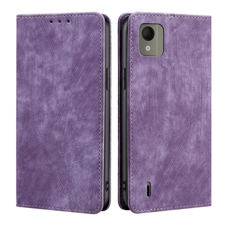 RFID Anti-theft Brush Magnetic Leather Phone Case