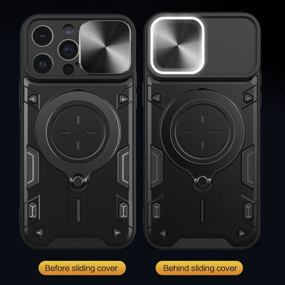 CD Texture Sliding Camshield Magnetic Holder Phone Case, For iPhone 14 Pro Max, For iPhone 13 Pro Max, For iPhone 13 Pro, For iPhone 13