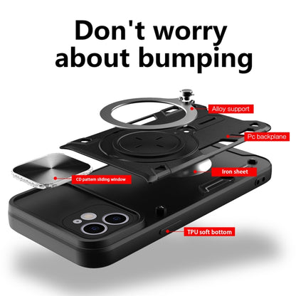 CD Texture Sliding Camshield Magnetic Holder Phone Case, For iPhone 12, For iPhone 12 Pro Max, For iPhone 12 Pro, For iPhone 11 Pro Max