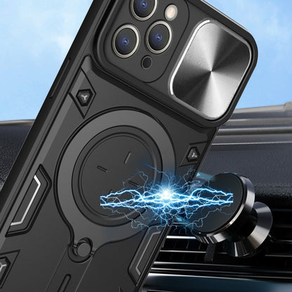 CD Texture Sliding Camshield Magnetic Holder Phone Case, For iPhone 13 Pro, For iPhone 13, For iPhone 12, For iPhone 12 Pro Max