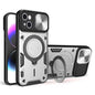 CD Texture Sliding Camshield Magnetic Holder Phone Case, For iPhone 15 Pro, For iPhone 15 Plus, For iPhone 15, For iPhone 14 Plus