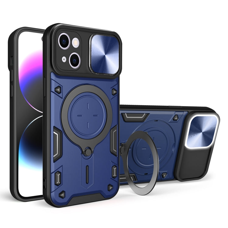 CD Texture Sliding Camshield Magnetic Holder Phone Case, For iPhone 15 Pro, For iPhone 15 Plus, For iPhone 15, For iPhone 14 Plus