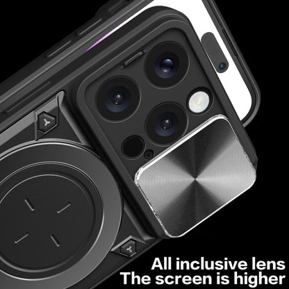 CD Texture Sliding Camshield Magnetic Holder Phone Case, For iPhone 16 Pro, For iPhone 16 Plus, For iPhone 16, For iPhone 15 Pro Max