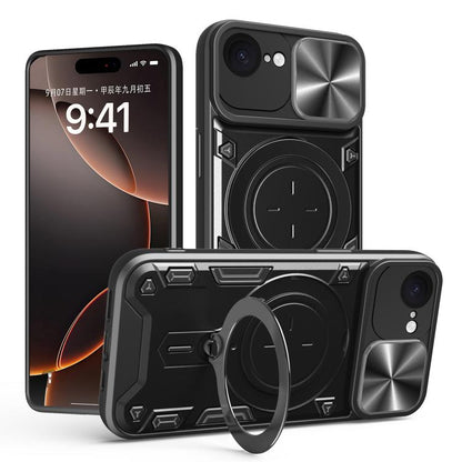 CD Texture Sliding Camshield Magnetic Holder Phone Case, For iPhone 18 Pro, For iPhone 18 Pro Max, For iPhone 17e / 16e, For iPhone 17 Pro Max
