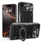 CD Texture Sliding Camshield Magnetic Holder Phone Case, For iPhone 18 Pro, For iPhone 18 Pro Max, For iPhone 17e / 16e, For iPhone 17 Pro Max