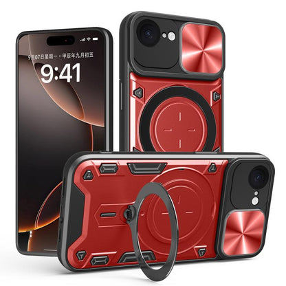 CD Texture Sliding Camshield Magnetic Holder Phone Case, For iPhone 18 Pro, For iPhone 18 Pro Max, For iPhone 17e / 16e, For iPhone 17 Pro Max