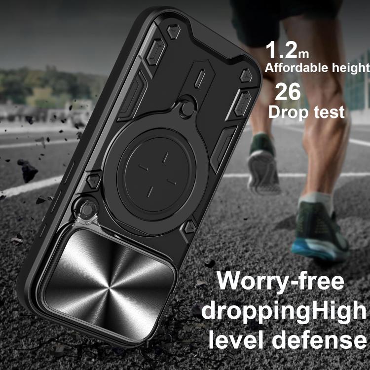 CD Texture Sliding Camshield Magnetic Holder Phone Case, For iPhone 17 Pro, For iPhone 17, For iPhone Air, For iPhone 16 Pro Max