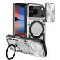 CD Texture Sliding Camshield Magnetic Holder Phone Case, For iPhone 17e / 16e, For iPhone 17 Pro Max, For iPhone 17 Pro, For iPhone 17