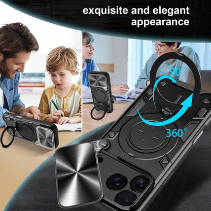 CD Texture Sliding Camshield Magnetic Holder Phone Case, For iPhone 18 Pro, For iPhone 18 Pro Max, For iPhone 17e / 16e, For iPhone 17 Pro Max