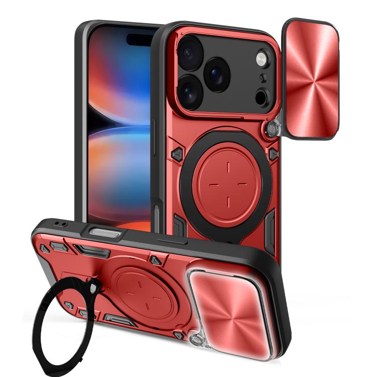 CD Texture Sliding Camshield Magnetic Holder Phone Case, For iPhone 18 Pro, For iPhone 18 Pro Max, For iPhone 17e / 16e, For iPhone 17 Pro Max