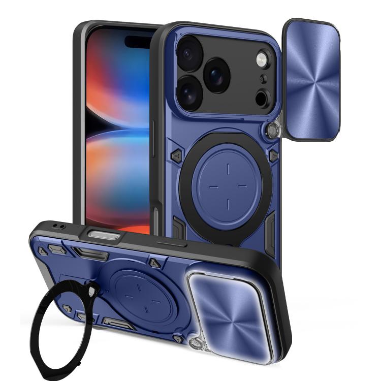 CD Texture Sliding Camshield Magnetic Holder Phone Case, For iPhone 18 Pro, For iPhone 18 Pro Max, For iPhone 17e / 16e, For iPhone 17 Pro Max