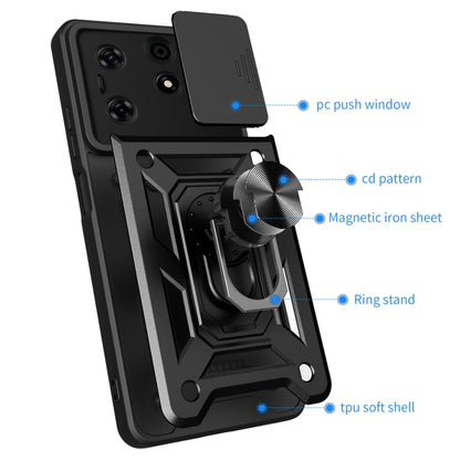 Sliding Camera Cover Design TPU+PC Phone Case