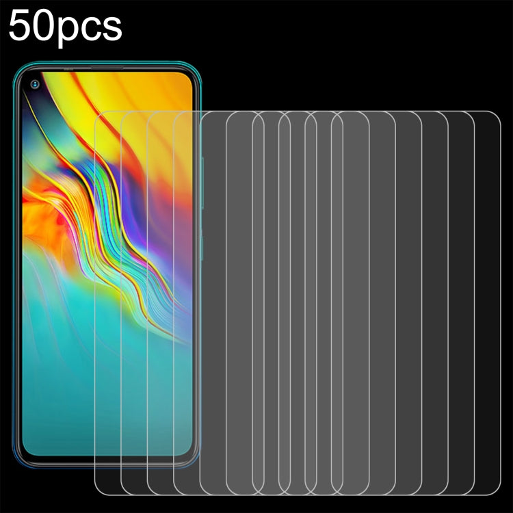 50pcs 0.26mm 9H 2.5D Tempered Glass Film