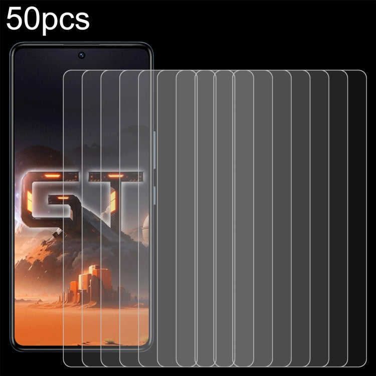 50pcs 0.26mm 9H 2.5D Tempered Glass Film