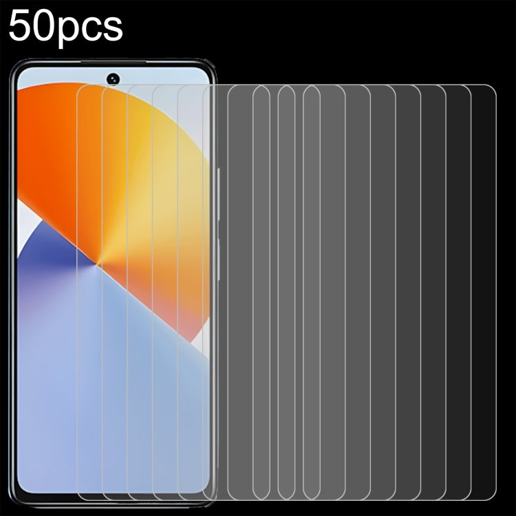 50pcs 0.26mm 9H 2.5D Tempered Glass Film, For Infinix Hot 30 5G, For Infinix Hot 9 Lite, For Infinix GT 10 Pro, For Infinix Zero 30, For Infinix Zero 30 4G, For Infinix Note 30 Pro, For Infinix Hot 30 Play NFC, For Infinix Note 30i, For Infinix Smart 7...