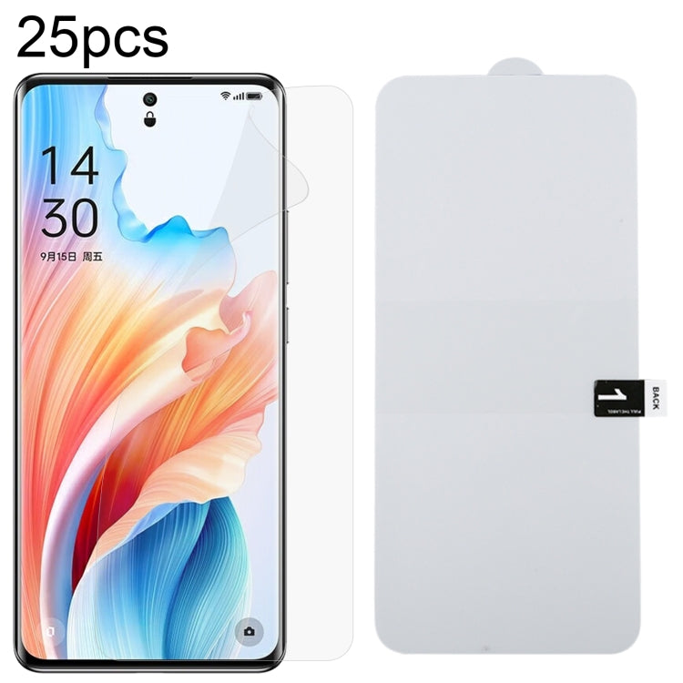 25pcs Full Screen Protector Explosion-proof Hydrogel Film, For OPPO A5 Pro China, For OPPO Reno11 PJH110, For OPPO Reno11 Global, For OPPO Reno12 Pro, For OPPO Reno12, For OPPO Find X7, For OPPO Reno11 Pro Global, For OPPO A2, For OPPO A2 Pro          ...