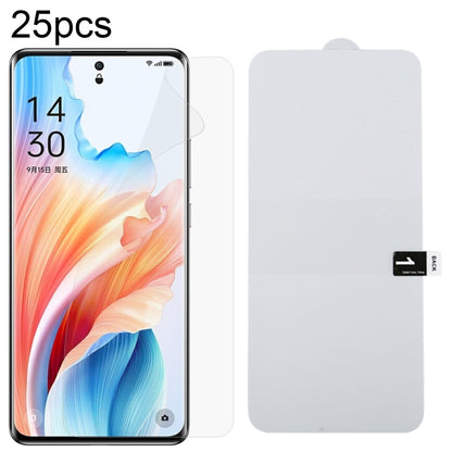 25pcs Full Screen Protector Explosion-proof Hydrogel Film, For OPPO A5 Pro China, For OPPO Reno11 PJH110, For OPPO Reno11 Global, For OPPO Reno12 Pro, For OPPO Reno12, For OPPO Find X7, For OPPO Reno11 Pro Global, For OPPO A2, For OPPO A2 Pro          ...
