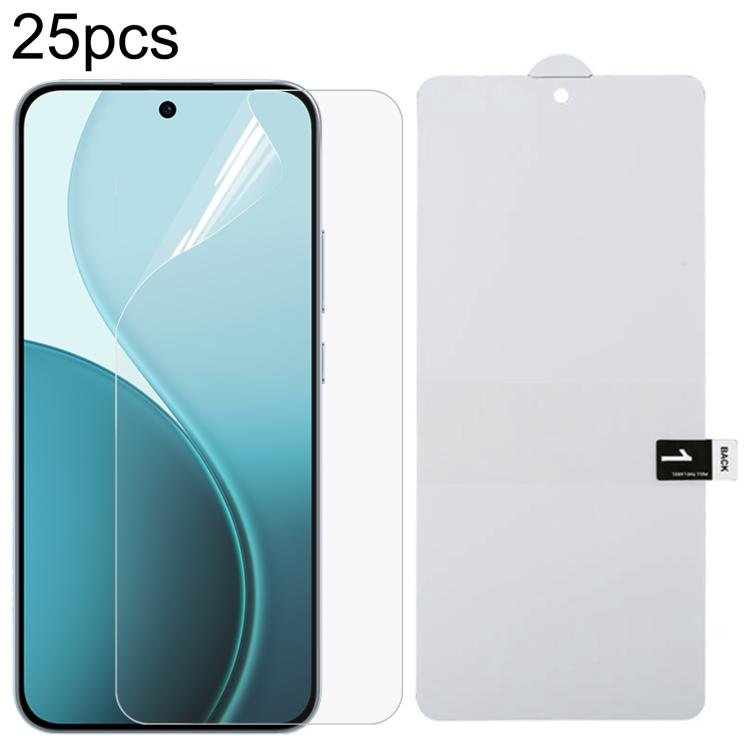 25pcs Full Screen Protector Explosion-proof Hydrogel Film, For OPPO K14 Turbo Pro 5G, For OPPO K14 Turbo 5G, For OPPO K14x 5G, For OPPO K14 5G, For OPPO F33 5G, For OPPO F33 Pro 5G, For OPPO Find X9s, For OPPO Find X9 Ultra, For OPPO Reno15 Pro 5G Glob...