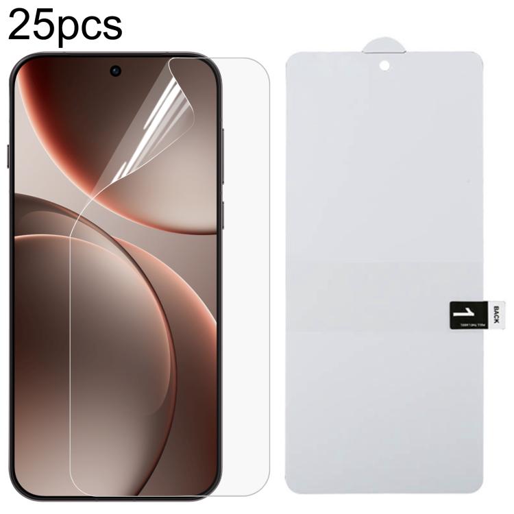 25pcs Full Screen Protector Explosion-proof Hydrogel Film, For OPPO K14 Turbo Pro 5G, For OPPO K14 Turbo 5G, For OPPO K14x 5G, For OPPO K14 5G, For OPPO F33 5G, For OPPO F33 Pro 5G, For OPPO Find X9s, For OPPO Find X9 Ultra, For OPPO Reno15 Pro 5G Glob...