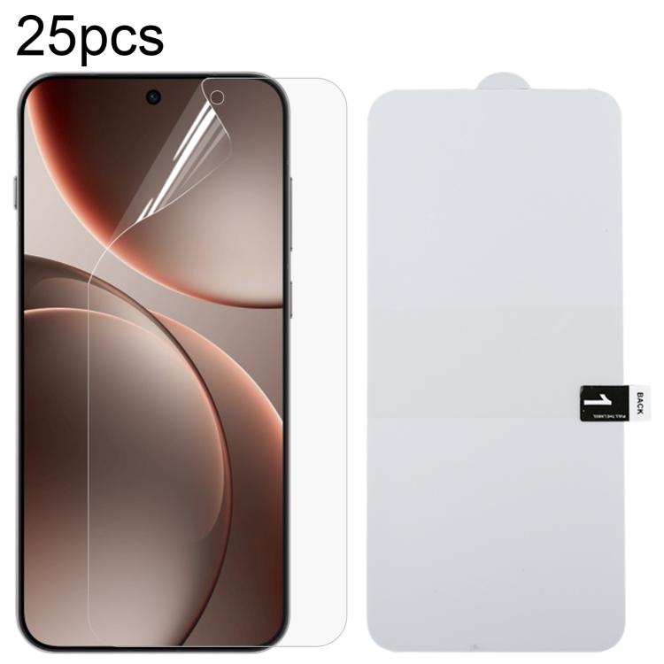 25pcs Full Screen Protector Explosion-proof Hydrogel Film, For OPPO K14 Turbo Pro 5G, For OPPO K14 Turbo 5G, For OPPO K14x 5G, For OPPO K14 5G, For OPPO F33 5G, For OPPO F33 Pro 5G, For OPPO Find X9s, For OPPO Find X9 Ultra, For OPPO Reno15 Pro 5G Glob...