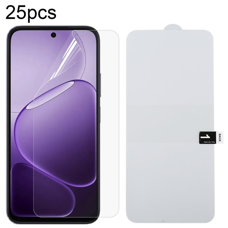 25pcs Full Screen Protector Explosion-proof Hydrogel Film, For OPPO K14 Turbo Pro 5G, For OPPO K14 Turbo 5G, For OPPO K14x 5G, For OPPO K14 5G, For OPPO F33 5G, For OPPO F33 Pro 5G, For OPPO Find X9s, For OPPO Find X9 Ultra, For OPPO Reno15 Pro 5G Glob...