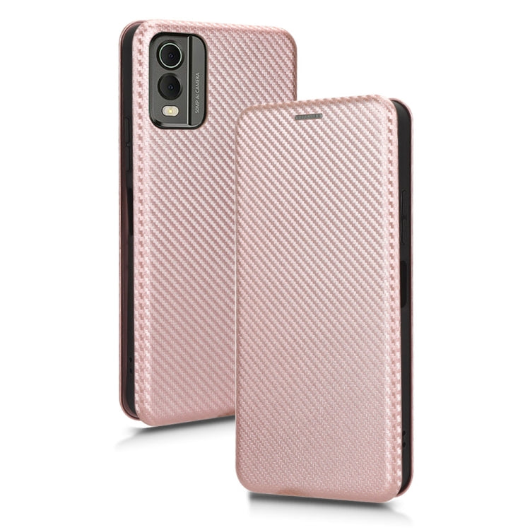 Carbon Fiber Texture Flip Leather Phone Case