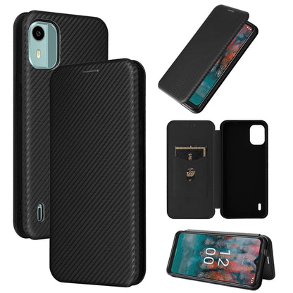 Carbon Fiber Texture Flip Leather Phone Case