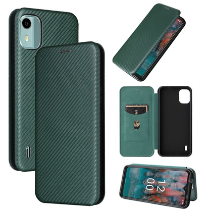 Carbon Fiber Texture Flip Leather Phone Case