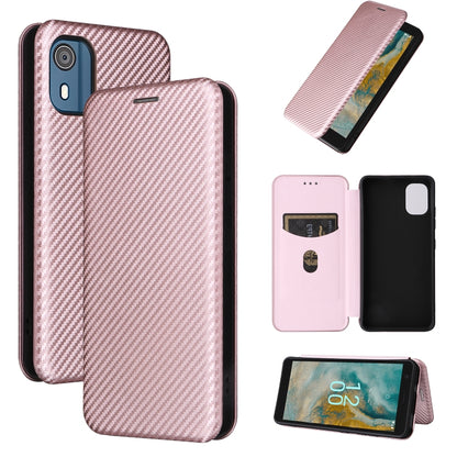 Carbon Fiber Texture Flip Leather Phone Case