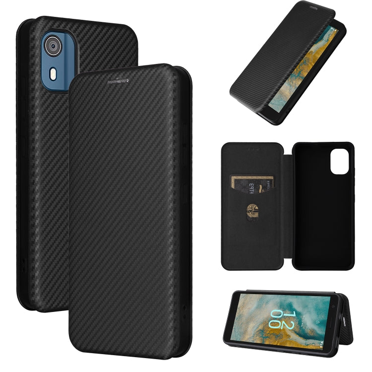 Carbon Fiber Texture Flip Leather Phone Case