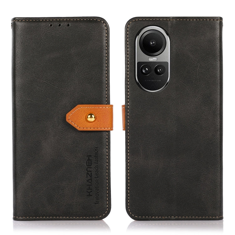 KHAZNEH Dual-color Cowhide Texture Flip Leather Phone Case, Series 2