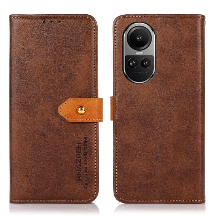 KHAZNEH Dual-color Cowhide Texture Flip Leather Phone Case, Series 2