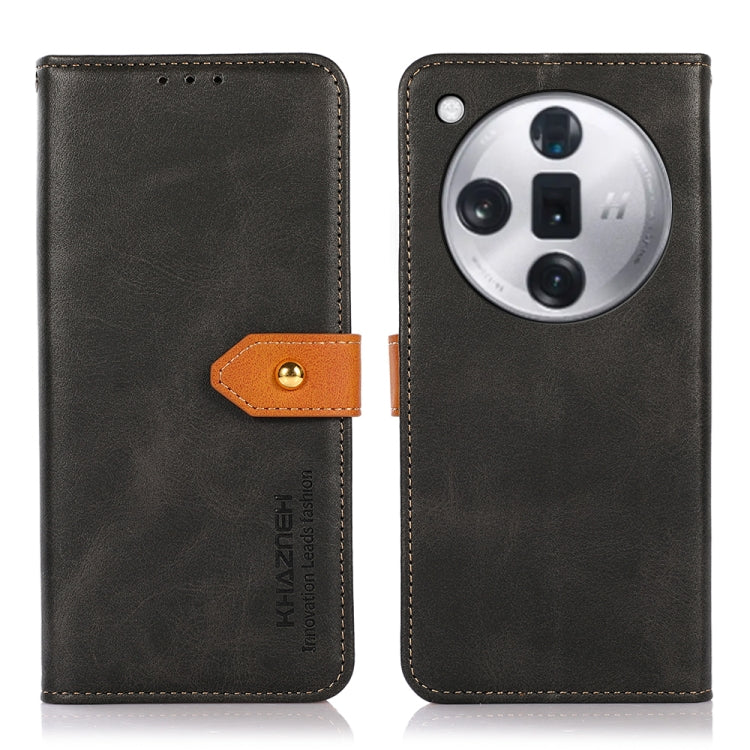 KHAZNEH Dual-color Cowhide Texture Flip Leather Phone Case, Series 1