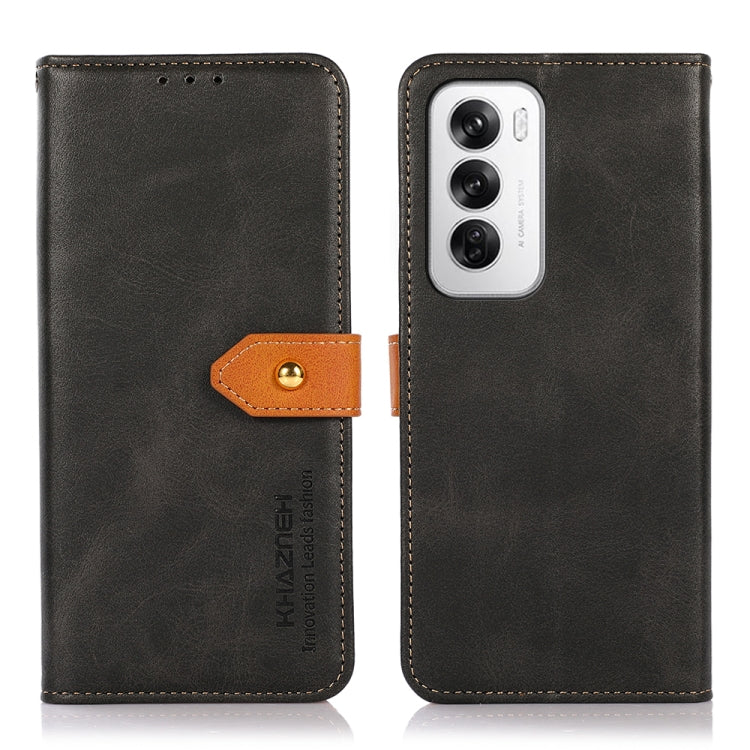 KHAZNEH Dual-color Cowhide Texture Flip Leather Phone Case, Series 2