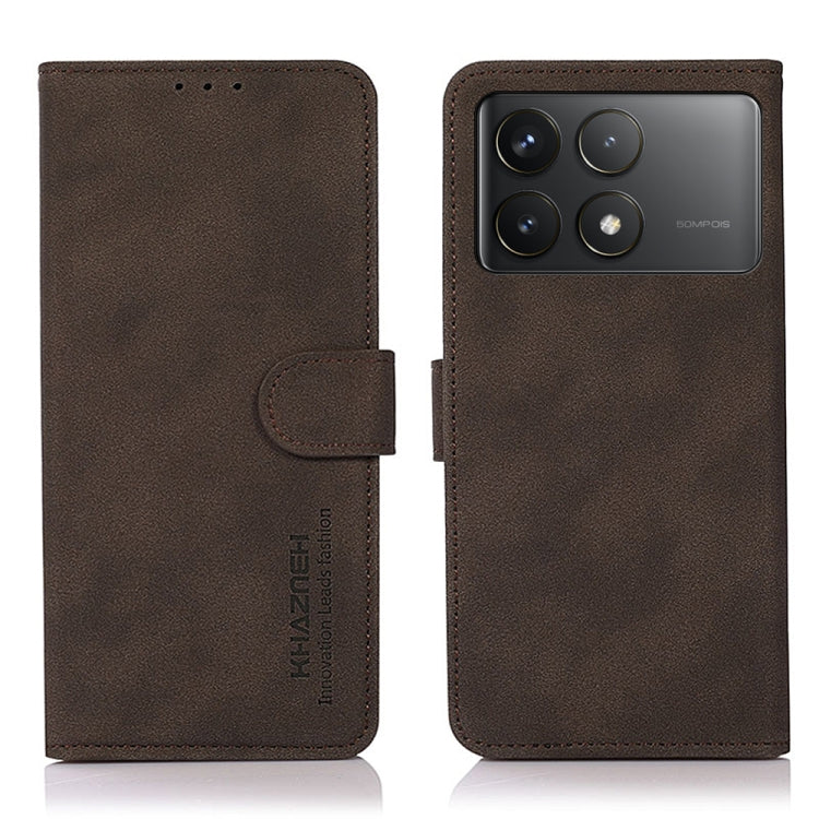 KHAZNEH Matte Texture Leather Phone Case, For Xiaomi Poco F6 / Redmi Turbo 3, For Xiaomi Poco F6 Pro, For Xiaomi Redmi K70 5G / K70 Pro 5G, For Xiaomi Redmi A3, For Xiaomi Redmi Note 13 4G, For Xiaomi Redmi K70E / POCO X6 Pro