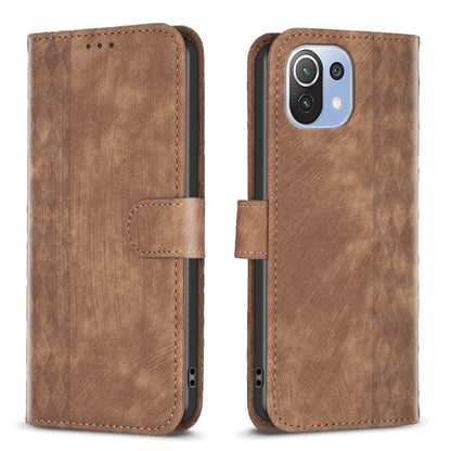 Plaid Embossed Leather Phone Case