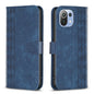 Plaid Embossed Leather Phone Case, For Xiaomi Poco M3 Pro, For Xiaomi 11 Lite, For Xiaomi Redmi Note 10 4G, For Xiaomi Redmi Note 10 Pro