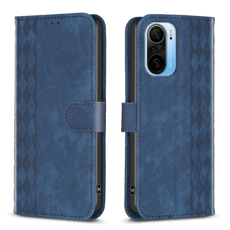 Plaid Embossed Leather Phone Case