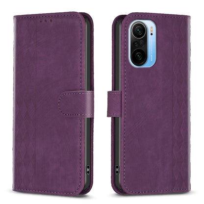 Plaid Embossed Leather Phone Case