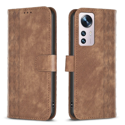 Plaid Embossed Leather Phone Case, Series 1