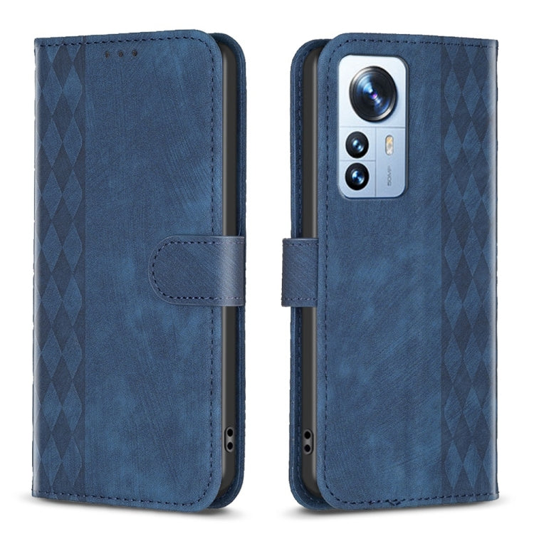 Plaid Embossed Leather Phone Case, Series 4