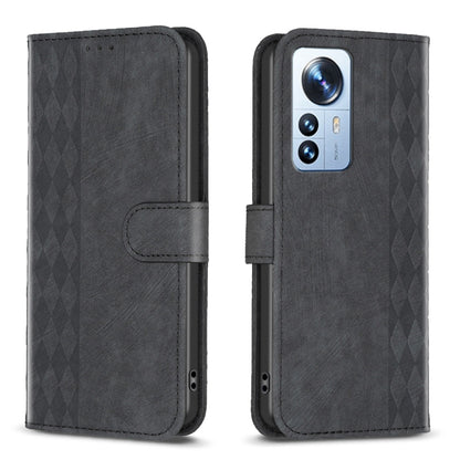 Plaid Embossed Leather Phone Case, Series 4