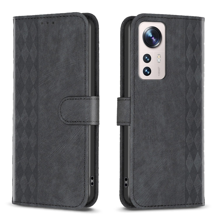 Plaid Embossed Leather Phone Case, Series 6