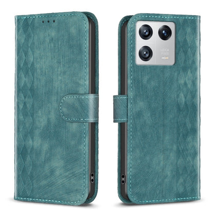 Plaid Embossed Leather Phone Case