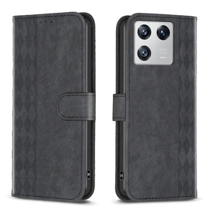 Plaid Embossed Leather Phone Case